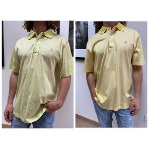 Lot of 2 Oxford Golf M Striped Polo Shirt Cat Cay